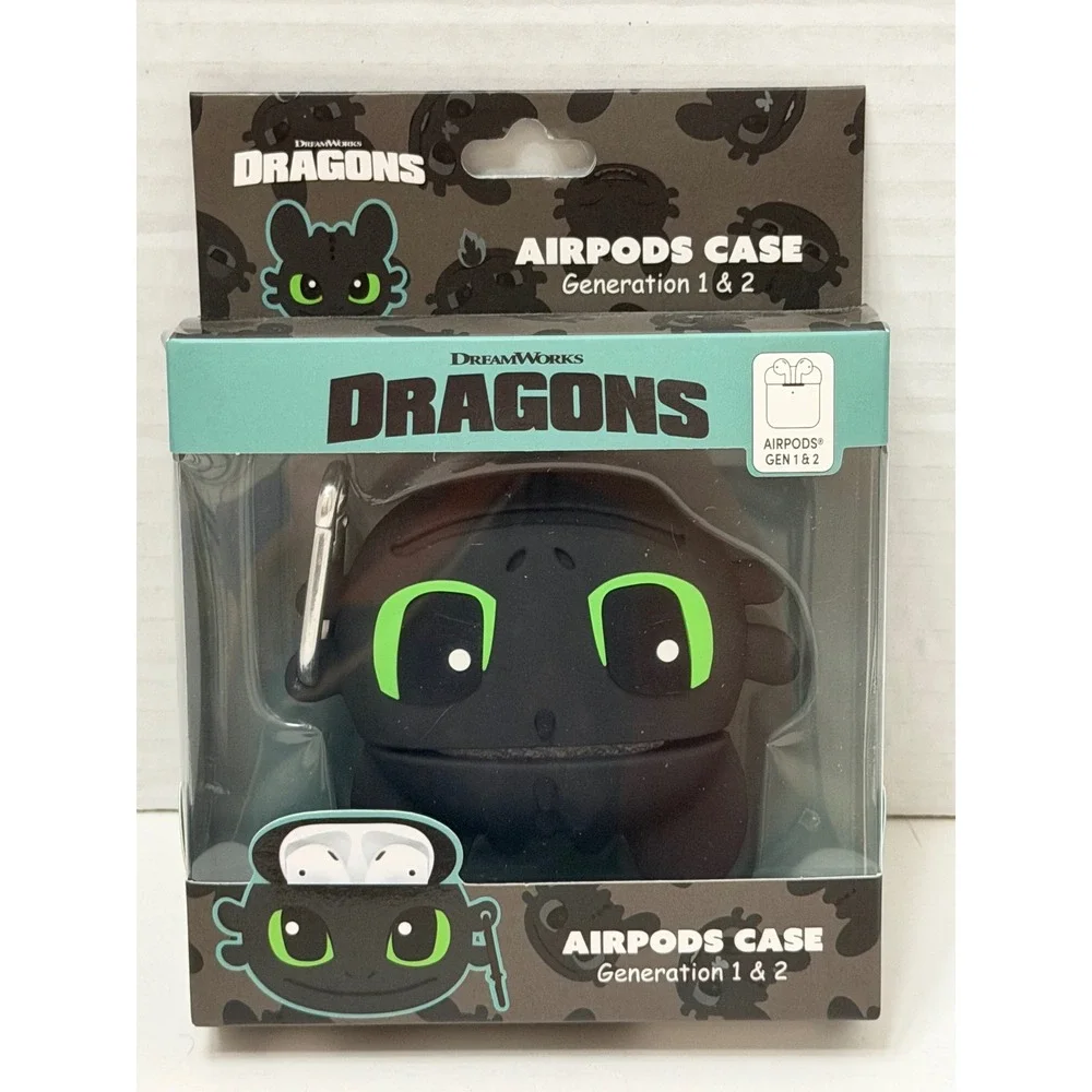 DreamWorks Dragons Toothless AirPods‎ Case Gen 1 & 2 Silicone Cover Night Fury